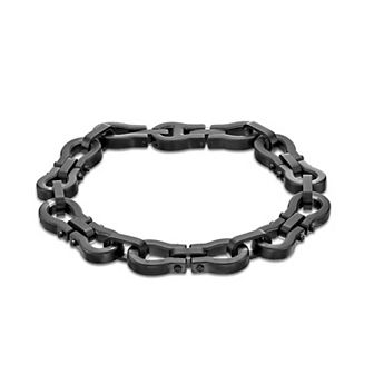 LYNX Men's Stainless Steel Omega Link Bracelet