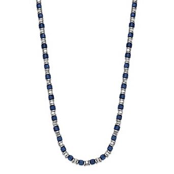 Men's LYNX Stainless Steel Bead Chain Necklace