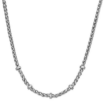 Men's LYNX Stainless Steel Wheat Chain Necklace