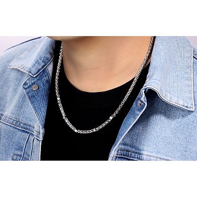 Men's LYNX Stainless Steel Wheat Chain Necklace