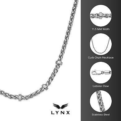 Men's LYNX Stainless Steel Wheat Chain Necklace
