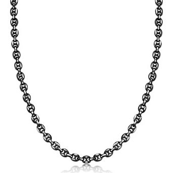 Men's LYNX Stainless Steel Antiqued Mariner Chain Necklace