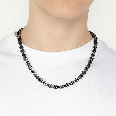 Men's LYNX Stainless Steel Antiqued Mariner Chain Necklace