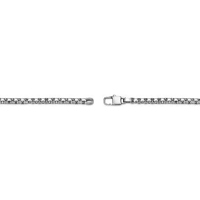 LYNX Men's Two Tone Stainless Steel Box Chain Necklace