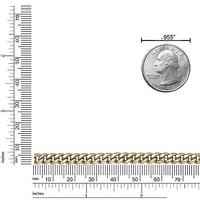 LYNX Men's Stainless Steel Curb Chain Necklace