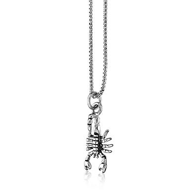 Men's LYNX Stainless Steel Scorpion Pendant Necklace