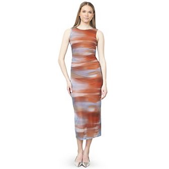 Juniors' madden girl Ruched Sleeveless Midaxi Dress