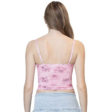 Juniors' madden girl Scallop Edge Lace Corset