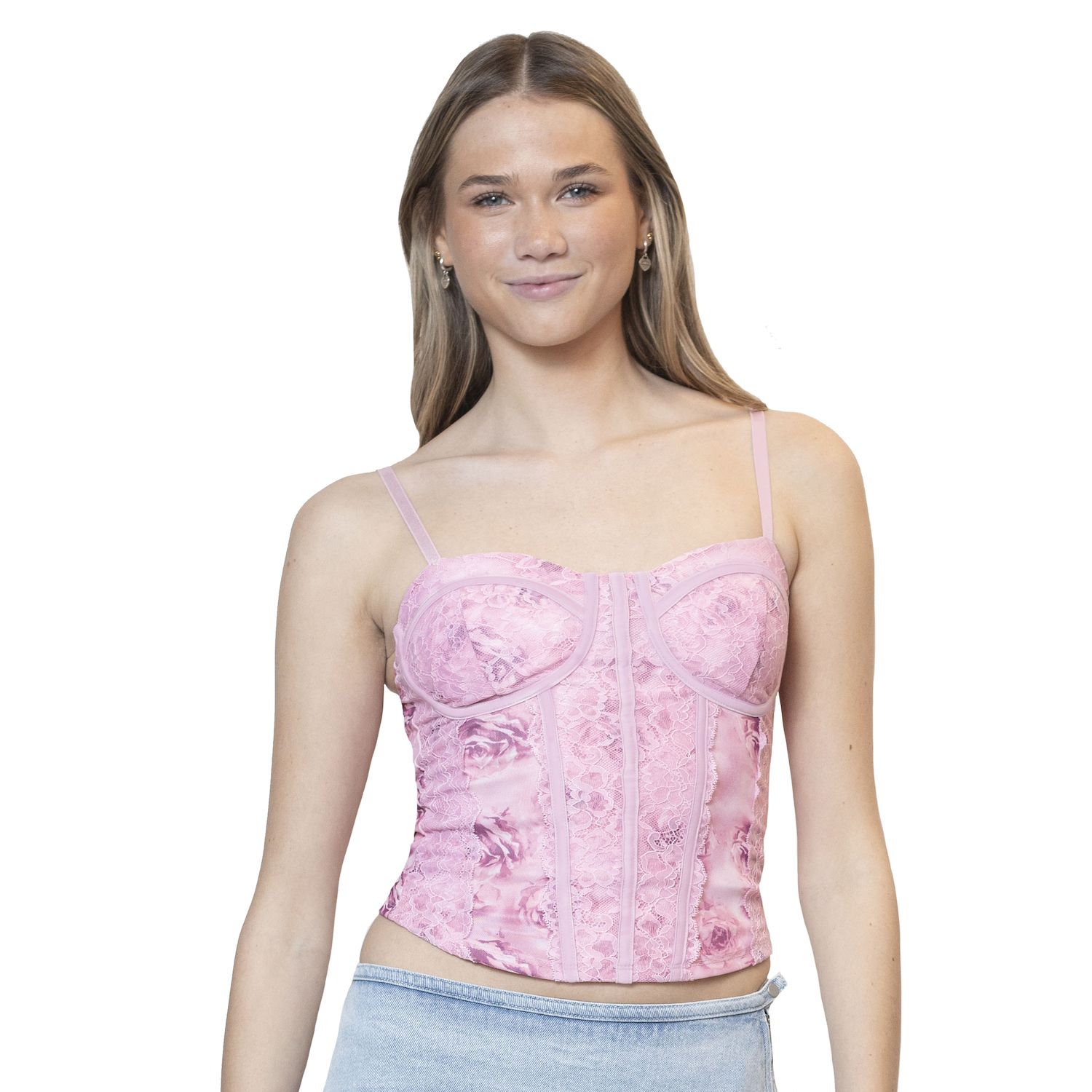 yilon CORSET LACE CAMI ピンク yilon CORSET LACE CAMI ピンク Corset lace cami – YILON