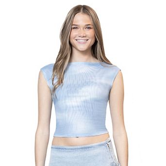 Juniors' madden girl Boatneck Cap Sleeve Top