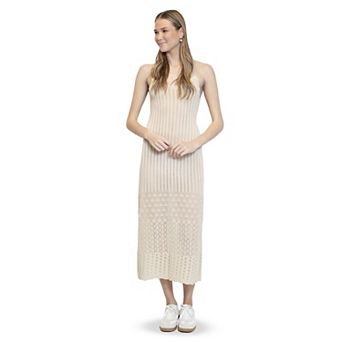 Juniors' madden girl Sleeveless Pointelle Midi Dress