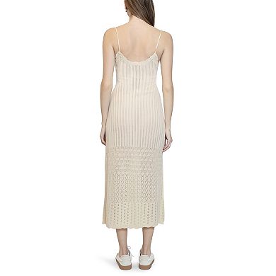 Juniors' madden girl Sleeveless Pointelle Midi Dress