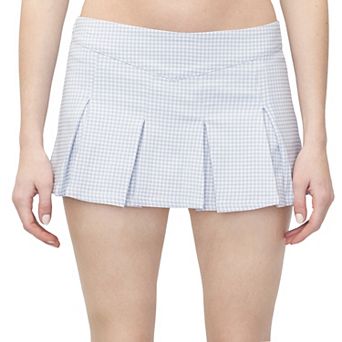 Juniors' madden girl Pleated Gingham Print Skort