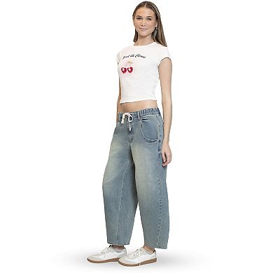 Juniors' madden girl Rhinestone Graphic Baby Tee