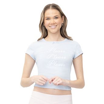 Juniors' madden girl Rhinestone Graphic Baby Tee