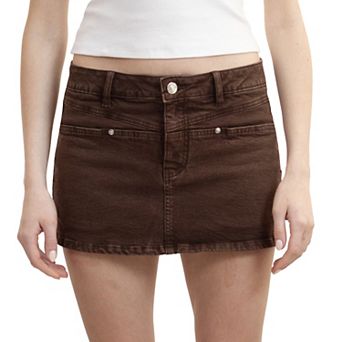 Juniors' madden girl Mid Rise Denim Mini Skort