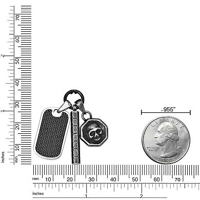 LYNX Men's Stainless Steel Multi-Pendant Necklace