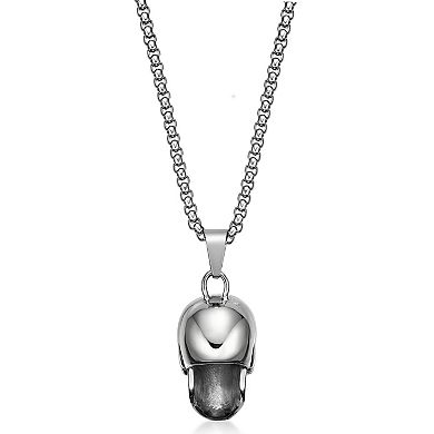 Men's LYNX Stainless Steel Skull Pendant Necklace