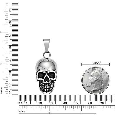 Men's LYNX Stainless Steel Skull Pendant Necklace
