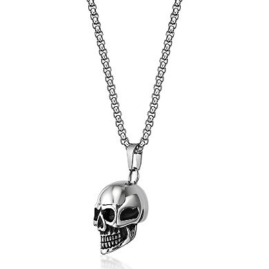 Men's LYNX Stainless Steel Skull Pendant Necklace