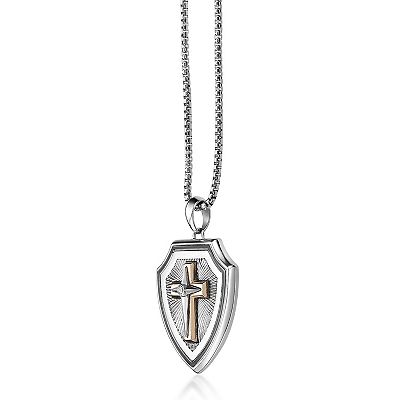 Lab Grown Mens Cross Necklace Walmart Men's LYNX Stainless