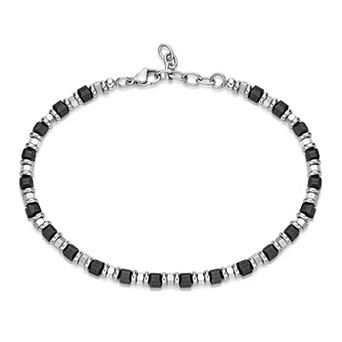 Men's LYNX Stainless Steel Bead Chain Bracelet