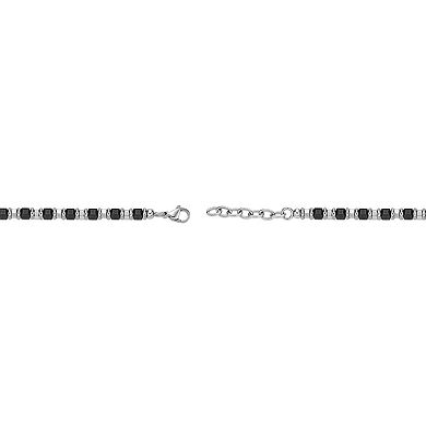 Men's LYNX Stainless Steel Bead Chain Bracelet