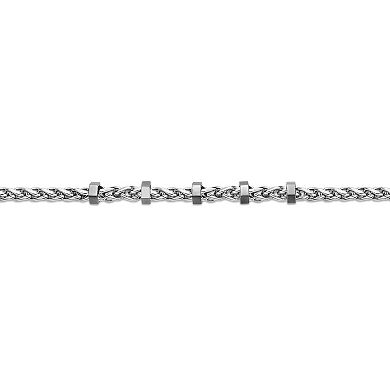 Men's LYNX Stainless Steel Wheat Chain Bracelet
