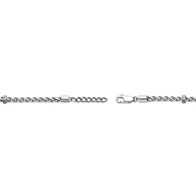 Men's LYNX Stainless Steel Wheat Chain Bracelet