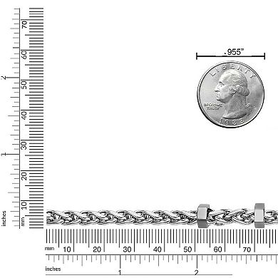 Men's LYNX Stainless Steel Wheat Chain Bracelet