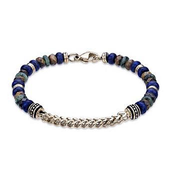 Men's LYNX Stainless Steel Multi Stone Stretch Bracelet