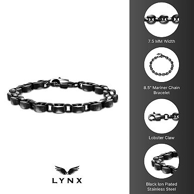 Mens LYNX Stainless Steel Mariner Chain Bracelet