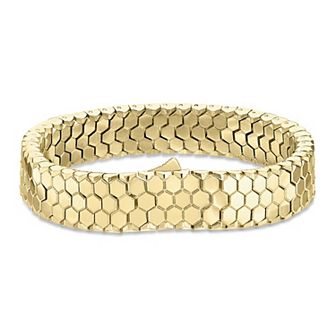 Men's LYNX Stainless Steel Honey Comb Bracelet