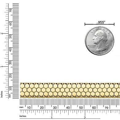 Men's LYNX Stainless Steel Honey Comb Bracelet