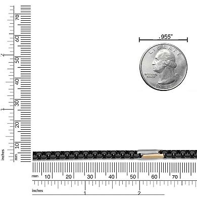 Men's LYNX Stainless Steel Two Tone Round Box Chain Bracelet