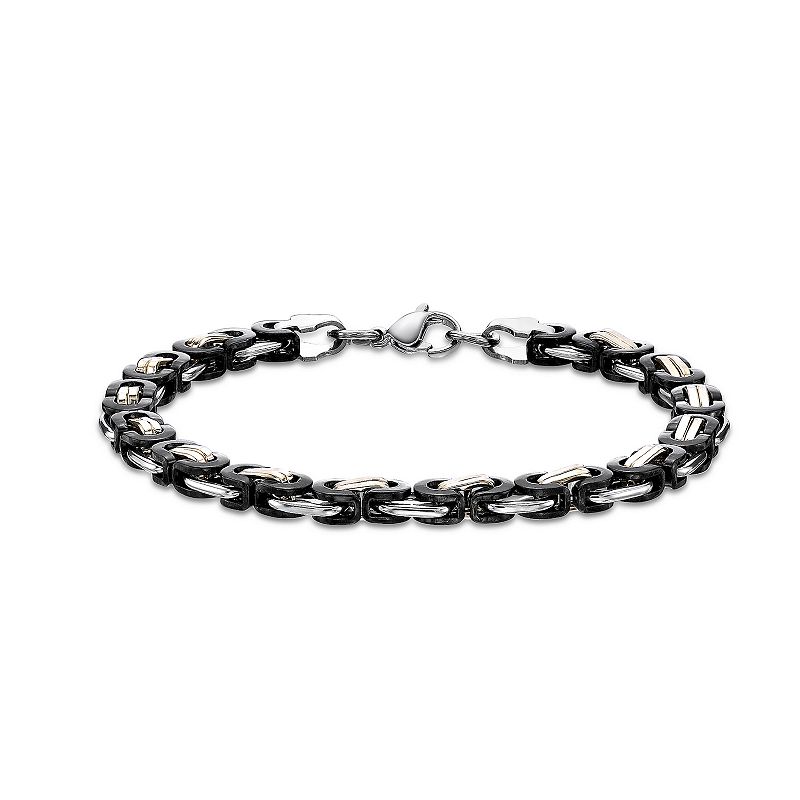LYNX Men's Stainless Steel Link Chain Bracelet,