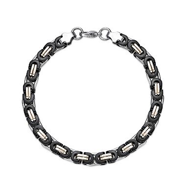 LYNX Men's Stainless Steel Link Chain Bracelet