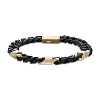 LYNX Men's Stainless Steel Curb Chain Bracelet