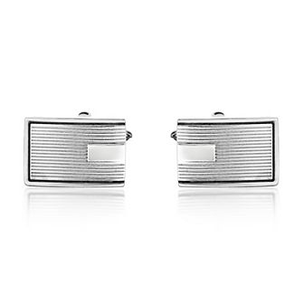 LYNX Men's Stainless Steel Black Resin Cuff Links