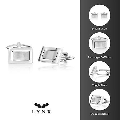 LYNX Men's Stainless Steel Cuff Links