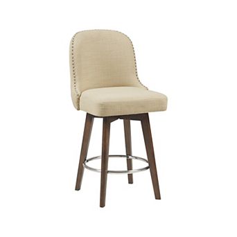 Madison Park Heyes Upholstered 25.5" Counter Stool with 360 Degree Swivel Seat
