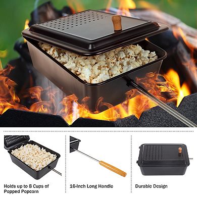 Nonstick Campfire Popper With Handle