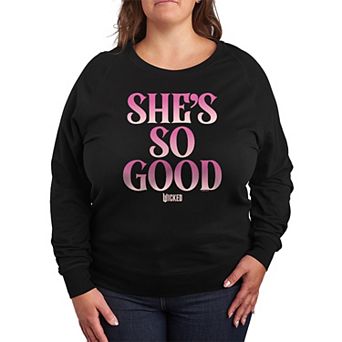 Plus Size Wicked She's So Good French Terry Long Sleeve Tee