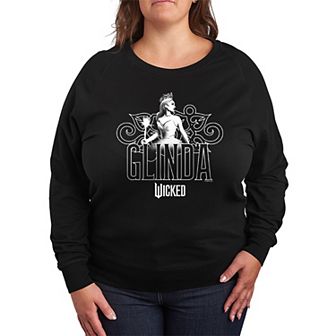 Plus Size Wicked Glinda Portrait French Terry Long Sleeve Tee
