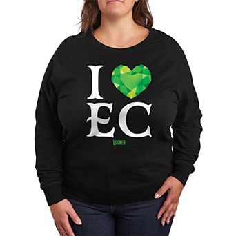 Plus Size Wicked I Heart Emerald City French Terry Long Sleeve Tee