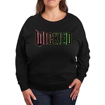 Plus Size Wicked Theatrical Logo French Terry Long Sleeve Tee
