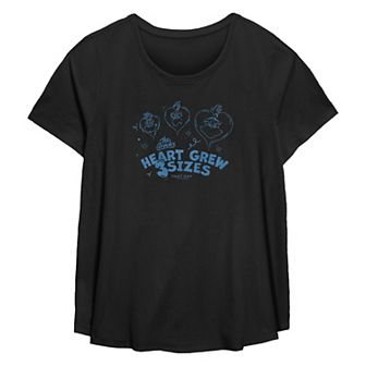 Plus Size Dr. Seuss Grinch Heart Grew 3 Sizes Flowy Graphic Tee