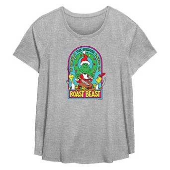 Plus Size Dr. Seuss Grinch Roast Beast Flowy Graphic Tee