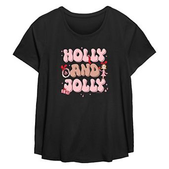 Plus Size Dr. Seuss Cindy-Lou Who Holly And Jolly Flowy Graphic Tee