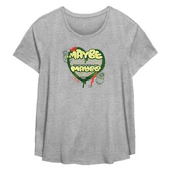 Plus Size Dr. Seuss Grinch Maybe Flowy Graphic Tee